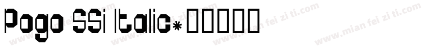 Pogo SSi Italic字体转换